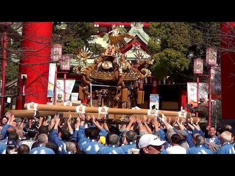 総走行距離160km 大宮駅近辺にて手渡し 東京マラソン2026 応援神輿渡御【富岡八幡宮】 - YouTube