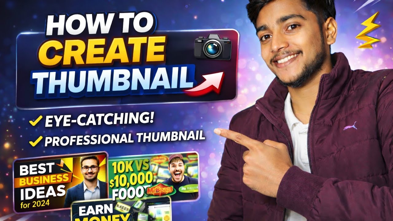 YouTube Thumbnail Kaise Banaye ? How To Make YouTube Thumbnail  For Professional ||