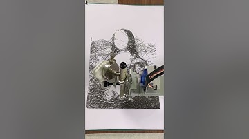 Mona Lisa abstract plotting using Axidraw 🎨#violin #penplotter #monalisa #axidraw #drawing #machine