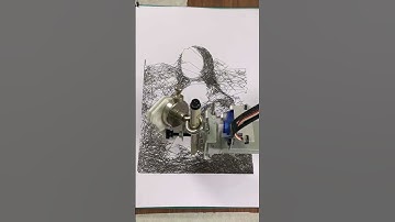 Mona Lisa abstract plotting using Axidraw 🎨#violin #penplotter #monalisa #axidraw #drawing #machine