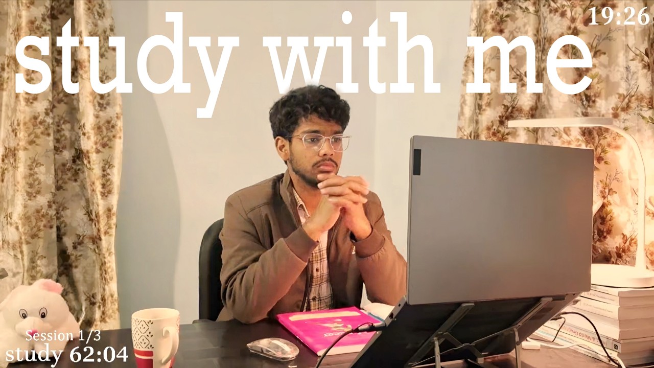 LIVE | 6 Hours study with me 📚⛈️ rain sounds, pomodoro 60/10