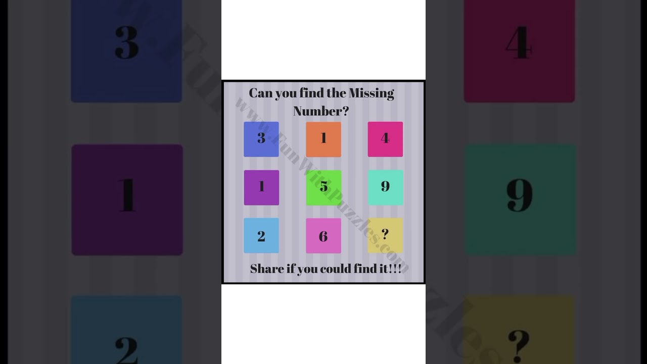 can you find the missing number in the picture 🧐🧐🧐🧠🧠