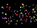 [ 60:00 Minutes ] Free floating Colourful Heart Shape Particles Motion Background Video Loop - 2021
