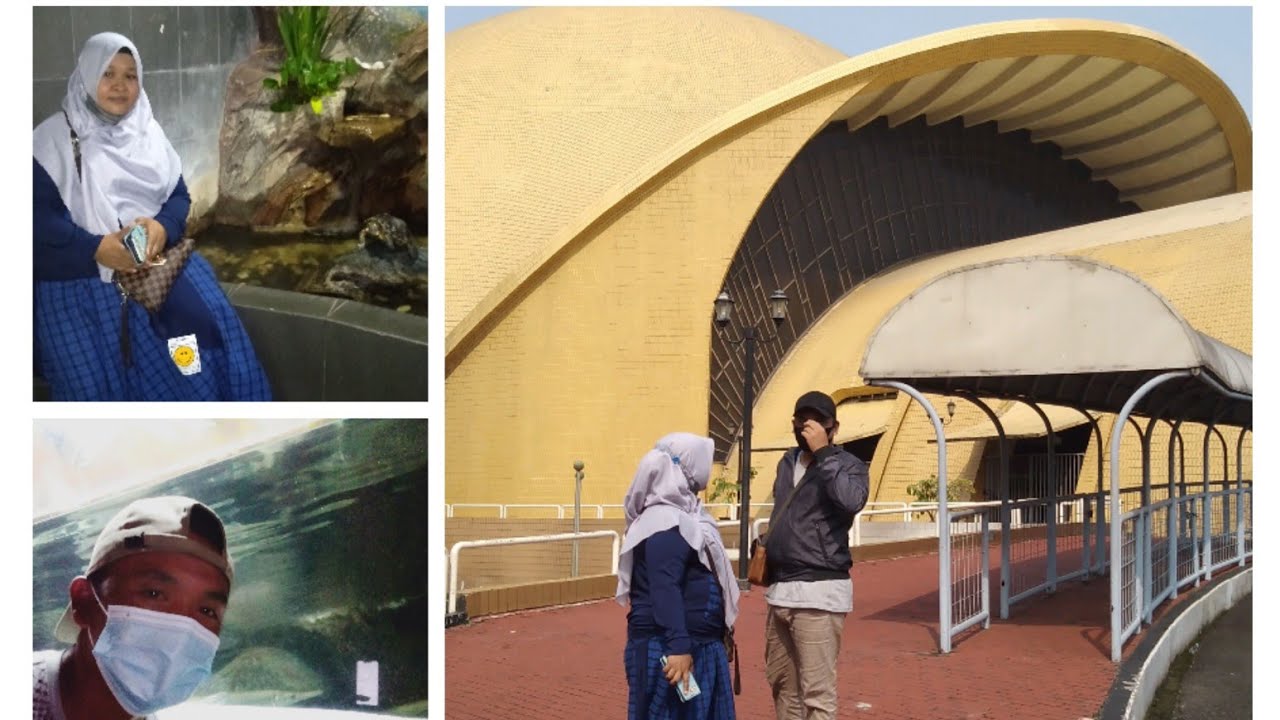 Mengelilingi Taman mini Indonesia indah dengan mobil yg di sediakan TMII