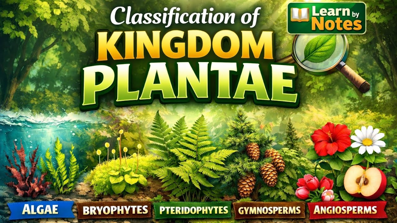 Classification of plant kingdom #biology #notes #yashasvishala #9std #plantkingdom #upsc #science 