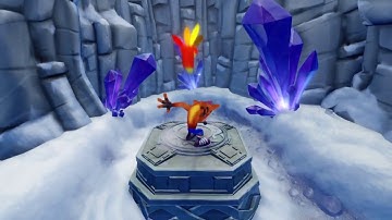 Crash Bandicoot 2:Cortex Strikes Back(N.Sane Trilogy)Walkthrough-Snow Go(Crystal-Clear gem)