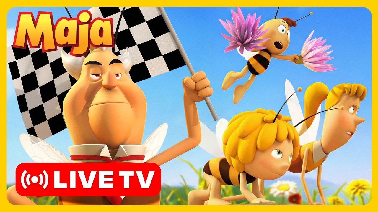 🔴 LIVE! Die Biene Maja – Abenteuer auf der Wiese Ganze Folgen 🐝  Kinder-Zeichentrickfilme | das TV