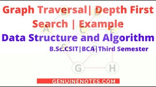 Graph Traversal|DFS explained in Nepali|Data Structure and Algorithm|B.Sc.CSIT|BCA