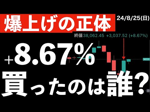 【爆上げの正体】+8.67%上昇した週！買っていたのは誰だ？
