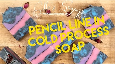 Pencil line in Cold Process Soap