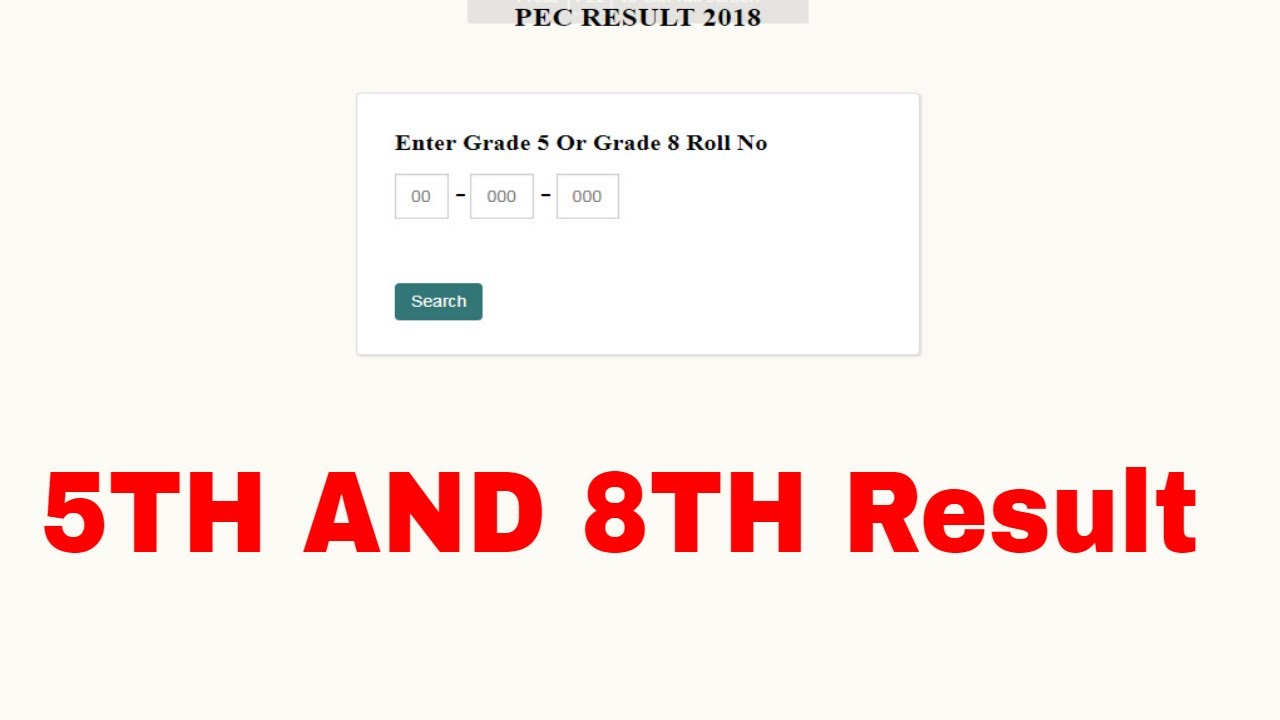 pec result 2018