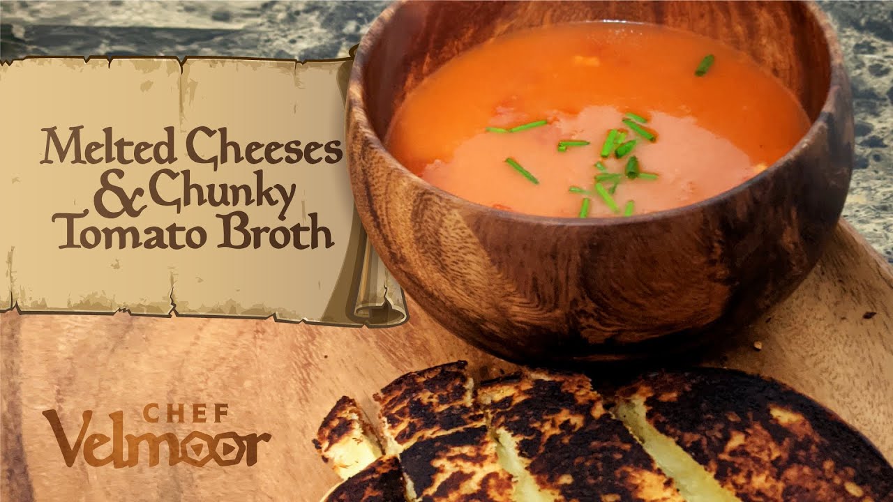 Heroes' Feast - Melted Cheeses with Chunky Tomato Broth - Official D&D Cookbook