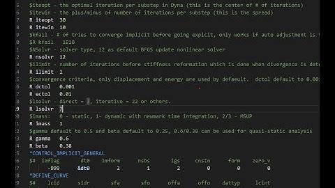 Implicit Analysis in LS-Dyna and Ansys Mechanical, a combined overview