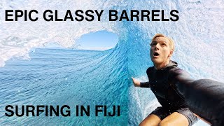Epic Glassy Barrels Surfing In Fiji
