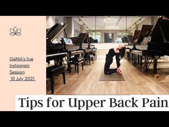 GéNIA live Instagram Piano Lessons Tips For Back Pain