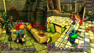 Dungeon Defenders gameplay PC Xbox Multiplayer split screen