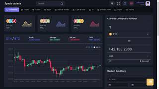 Crypto Admin Templates Dashboard With LTR Dark Theme