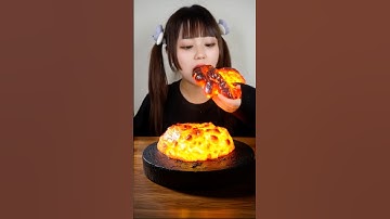 溶岩ASMRをするねむちま🤯たぶんヤケドしてるでち。 #shorts #ai