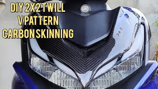 DIY V pattern carbon skinning for aerox