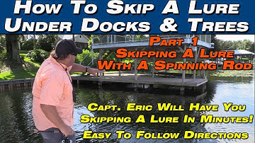 #casting How To Skip A Lure Under Docks Mangroves. Learn To Skip A Lure Easy Step By Step Directions