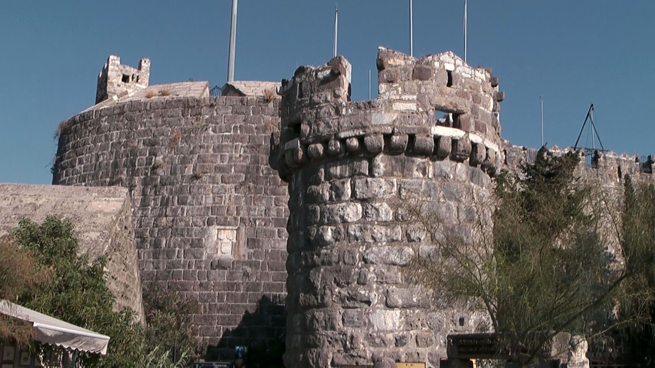 Turkey - Aegean Sea - city of Bodrum - downtown and the old castle at ...
