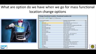 What are multiple option do we have when we select mass functional location change command in SAP PM