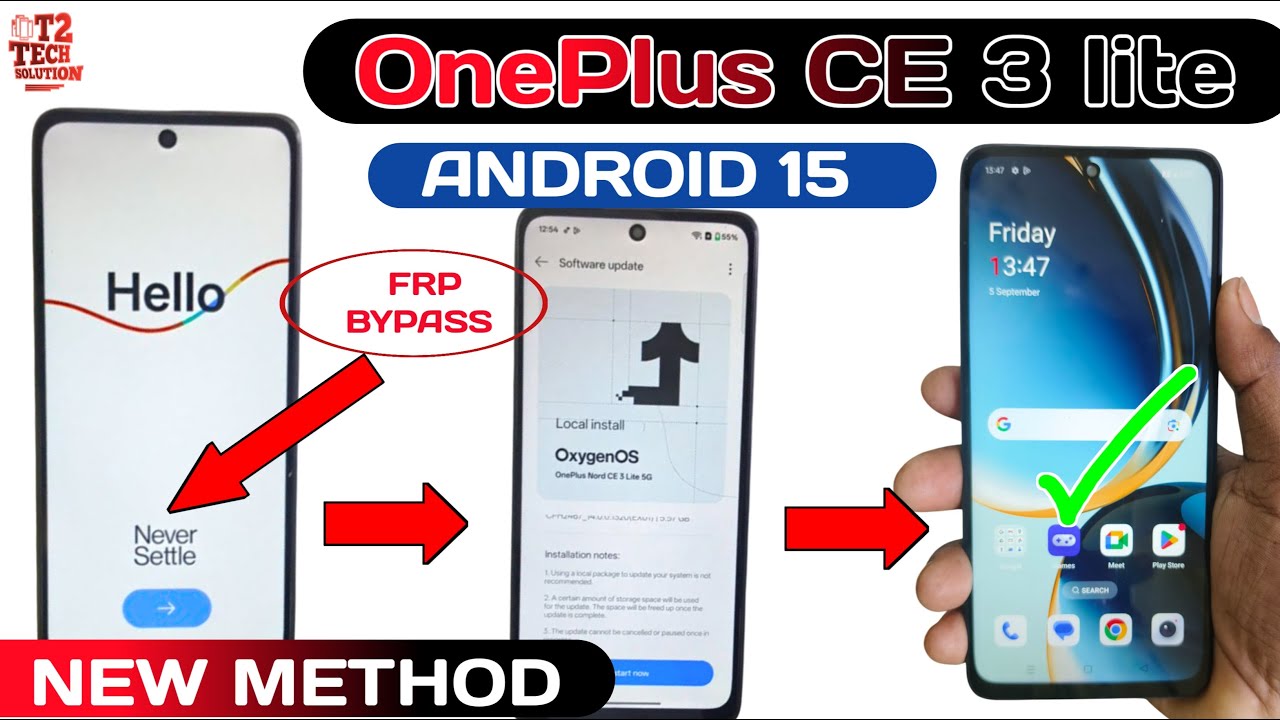 Android 15 :- OnePlus CE 3 lite FRP BYPASS || without PC || letest update 2025 || 💯% ✅