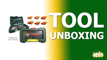 Bosch Router Bit Set 14 Shank 6pcs 2 607 019 462 Quick Unboxing