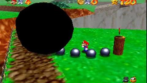 Bully the Chain-Chomp around in Bob-Omb Battlefield (Gameshark Code)