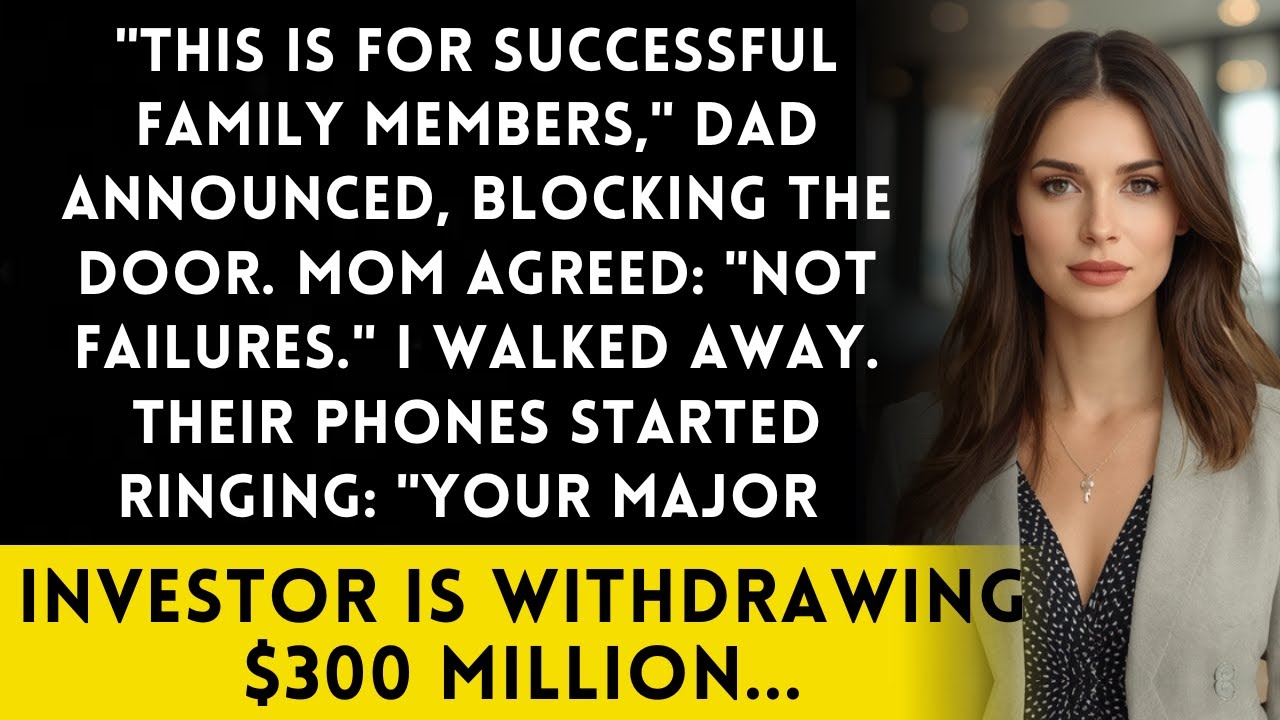 Family Kicked Me Out Of Company Meeting - I'm Their Only Profitable Investment