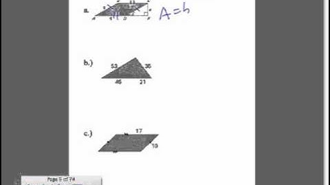 Section 11.1: Areas of Triangles and Parallelograms