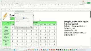 Crosshair Highlight With User Selected DropDown List in Excel - Excel Tips and Tricks