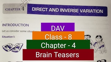 DAV  class 8 maths chapter 4 brain teasers - all questions solved
