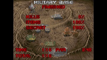 Doom level E1M9, Military Base: Official Secrets & Items