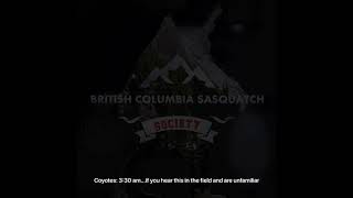 Donβt mistaken Coyotes for Sasquatch!