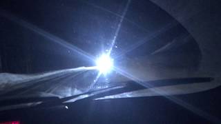 Team Italia night driving their Alfa Romeo near the polar circle