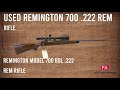 24 Remington Model 700 BDL .222 Rem Rifle, Used with Scope (February 15, 2025)