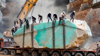 Mountain Rock Loading to Transport &amp; Cutting | Full Mining Process UK Style
