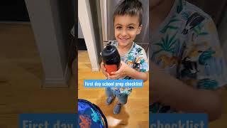 First day at School Prep Checklist