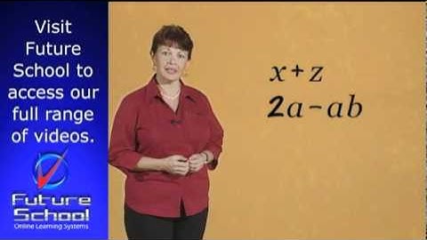 Algebraic expressions.