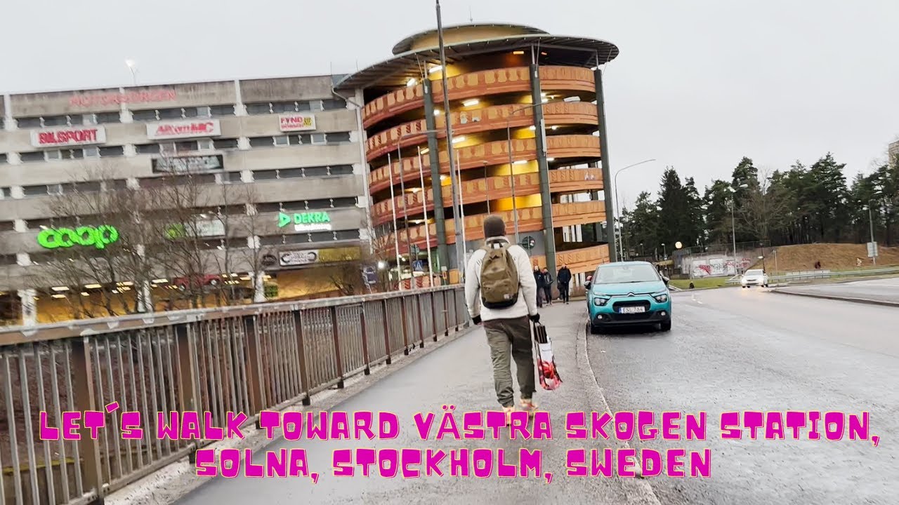 Let's walk toward Västra Skogen, Solna, Stockholm, Sweden