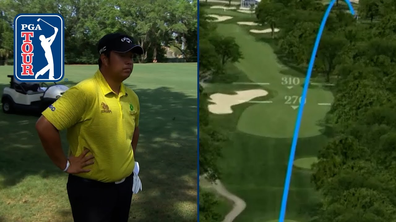 Kiradech Aphibarnrat's impressive bogey after hitting into tree at Valspar