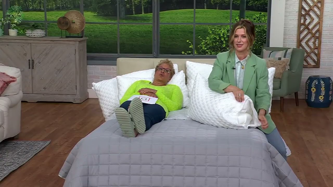 Home Reflections Set of 2 Hybrid Foam &amp; Down Alt Cooling Pillows on QVC