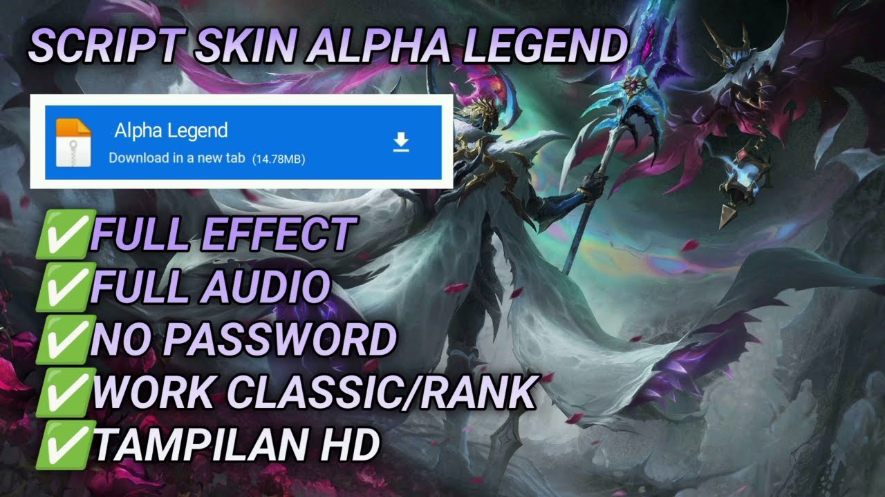 UPDATE// Script Skin Alpha Legend Full Effect Dan Full Audio No Password Terbaru 2026