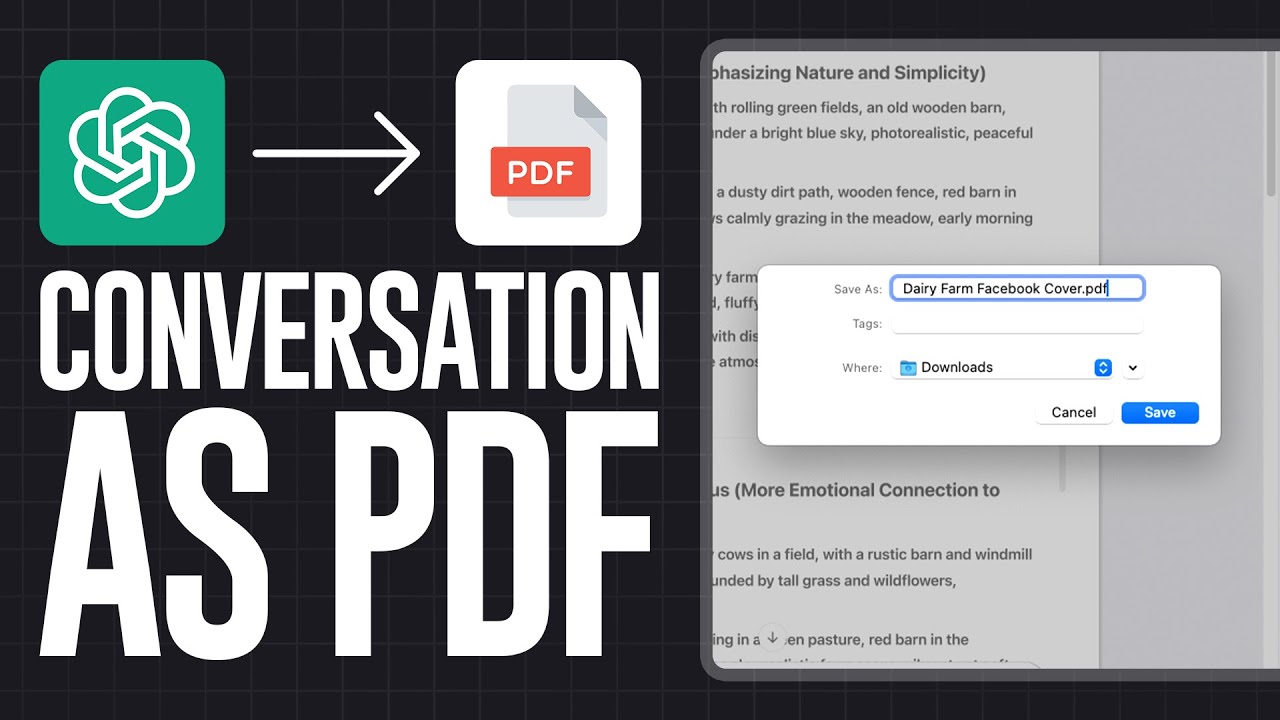 How To Save ChatGPT Conversation as PDF (Easy) - YouTube