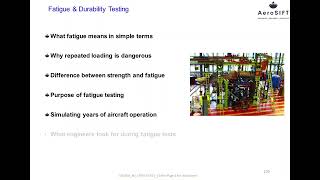 Aircraft structures introduction M6 L8 Fatigue & Durability Testing - Part1