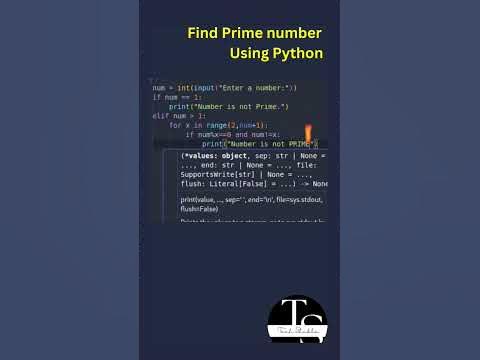find Prime number using Python #programmer #programming #python # ...