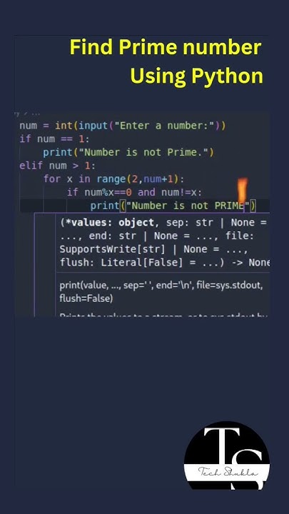 find Prime number using Python #programmer #programming #python # ...