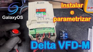 How to wire and parameterize a Delta VFD-M inverter for remote control.