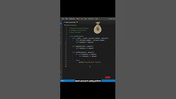 bank account using python. Object oriented programming. #pythonforbeginners #viral #python3